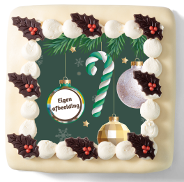 Marsepeintaart “Kerst Wit”  8-10  Pers  € 24,75